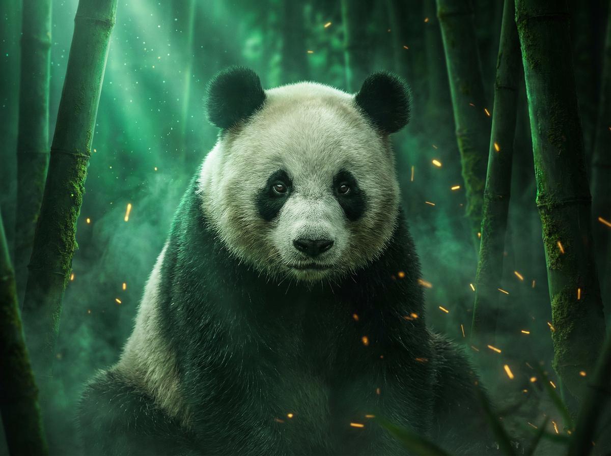 高清无码-熊猫幼崽竹林嬉戏视频